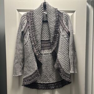 CAbi Gray Textured Knit Cardigan